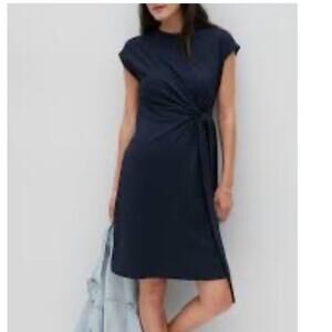 Banana Republic Women's New Navy Tie-Waist Dress Size Small